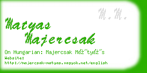 matyas majercsak business card